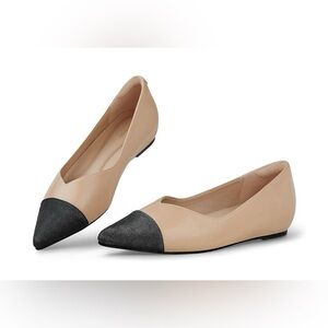 Arromic Black and Nude Flats - Women’s 8. BNNU